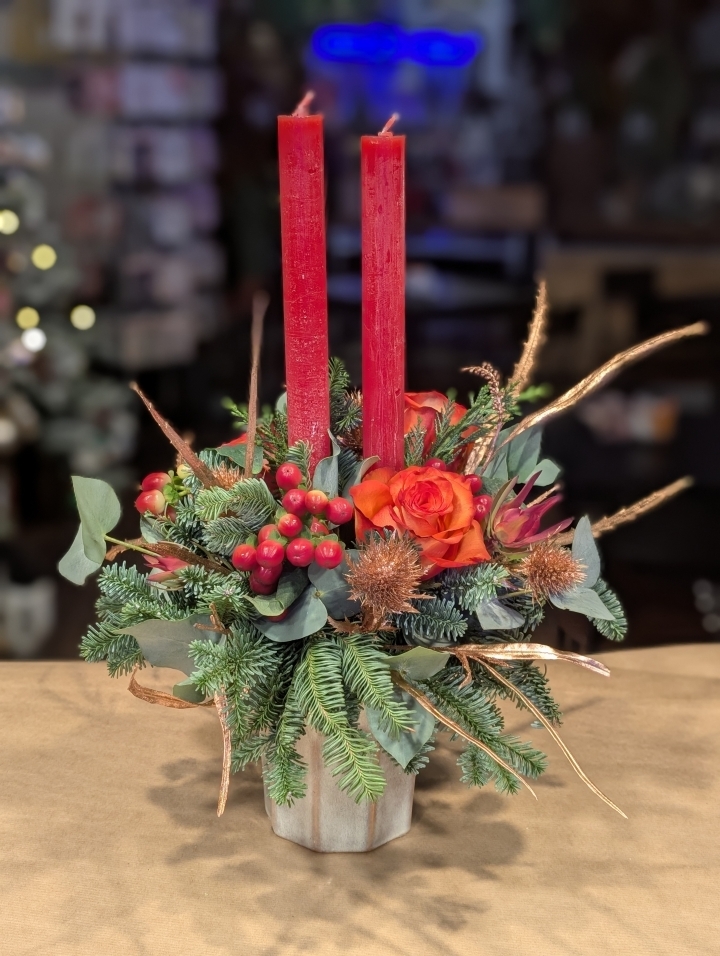 Festive Candle Decoration   Spiced Orange